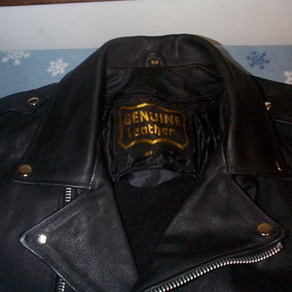 Vintage Big O Boy leather motorcycle Biker Jacket Old Skool - Picture 4 of 6